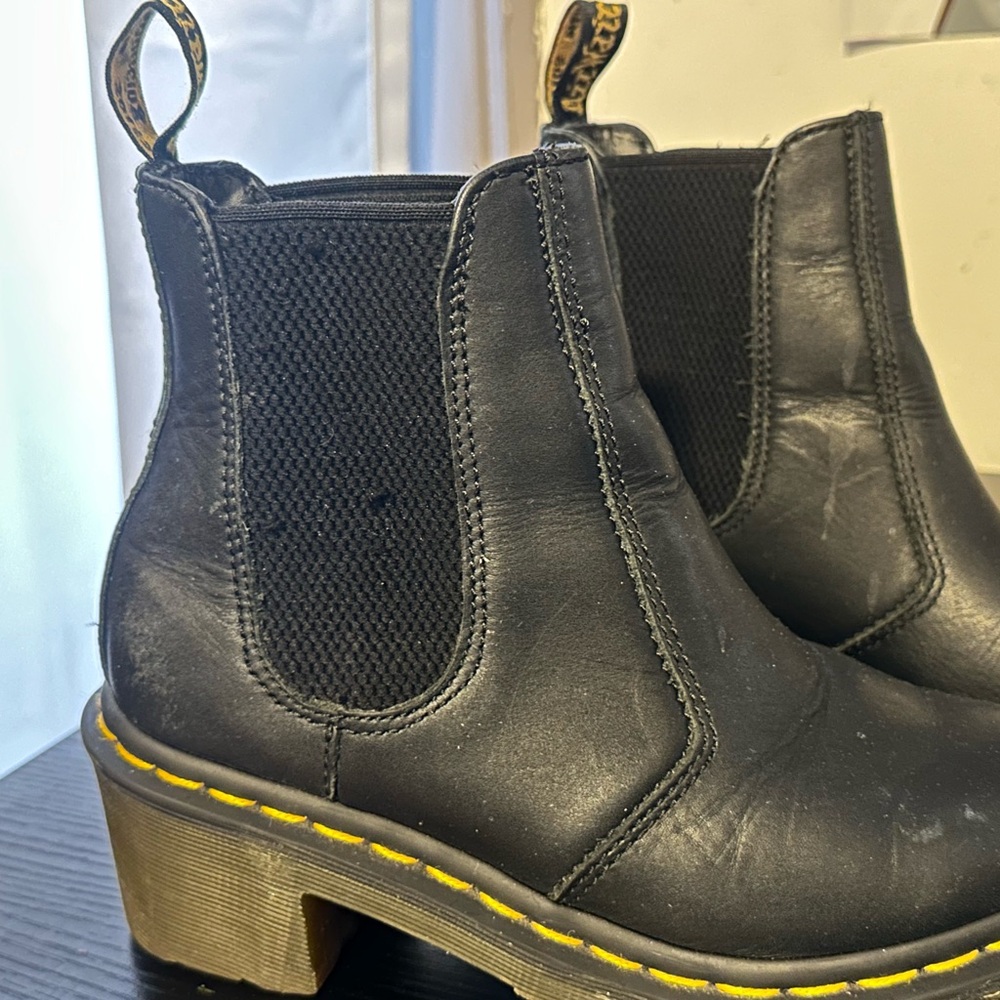 Dr. Martens Cadence Smooth Leather Heeled Chelsea Boots Black Size 5 L US